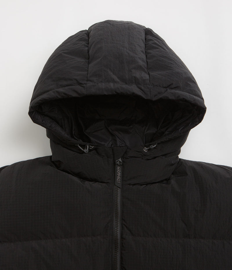 Gramicci Down Hooded Puffer Jacket in Black