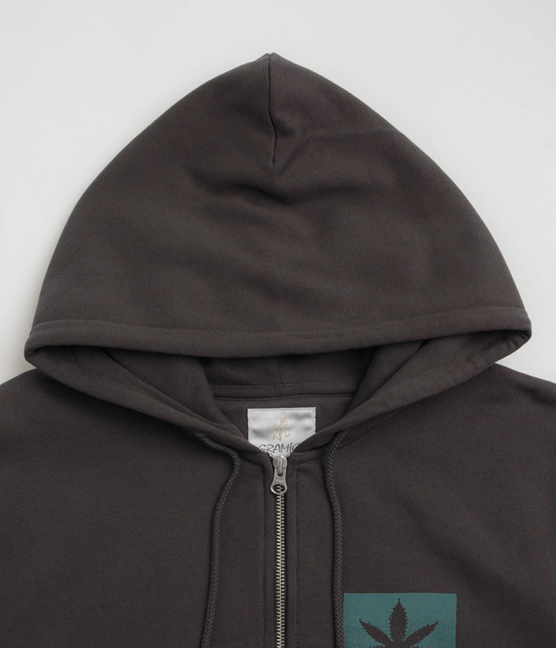 Gramicci Hemp Full Zip Hoodie in Deep Brown