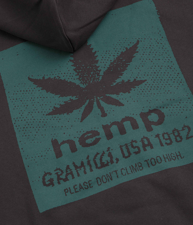 Gramicci Hemp Full Zip Hoodie in Deep Brown