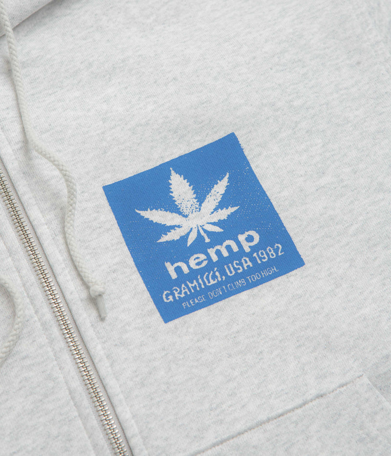 Gramicci Hemp Full Zip Hoodie in Heather Ash