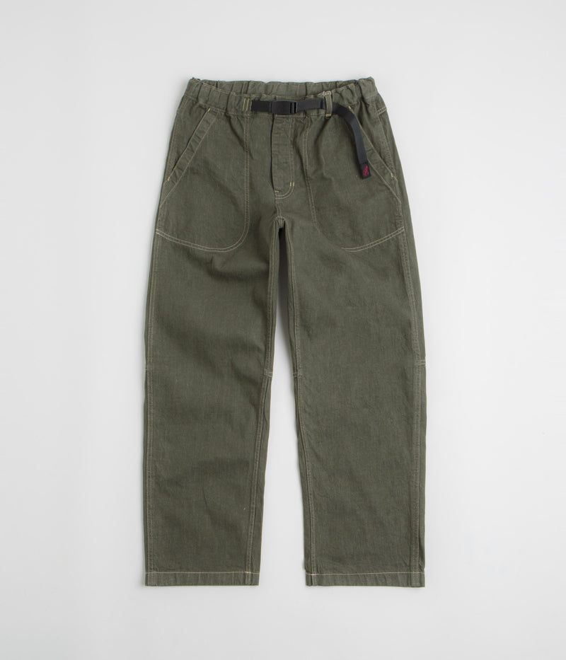 Gramicci Japanese Slub Denim Pants in Dark Sage