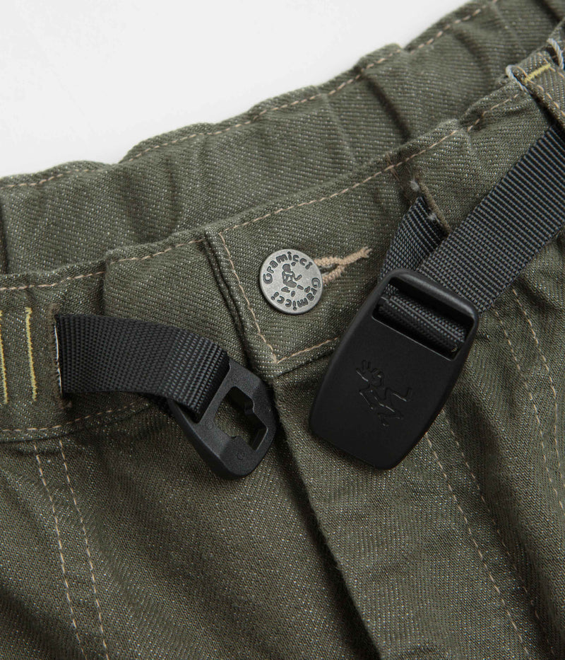 Gramicci Japanese Slub Denim Pants in Dark Sage