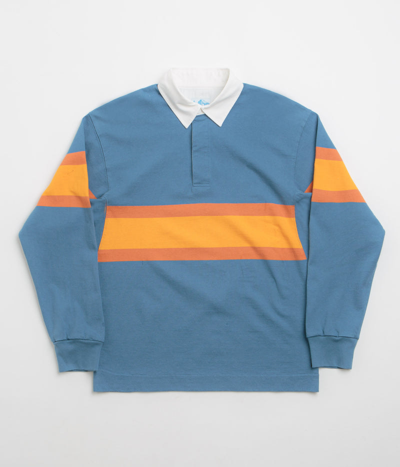 Gramicci Langdon Rugby Shirt in Sky and Apricot