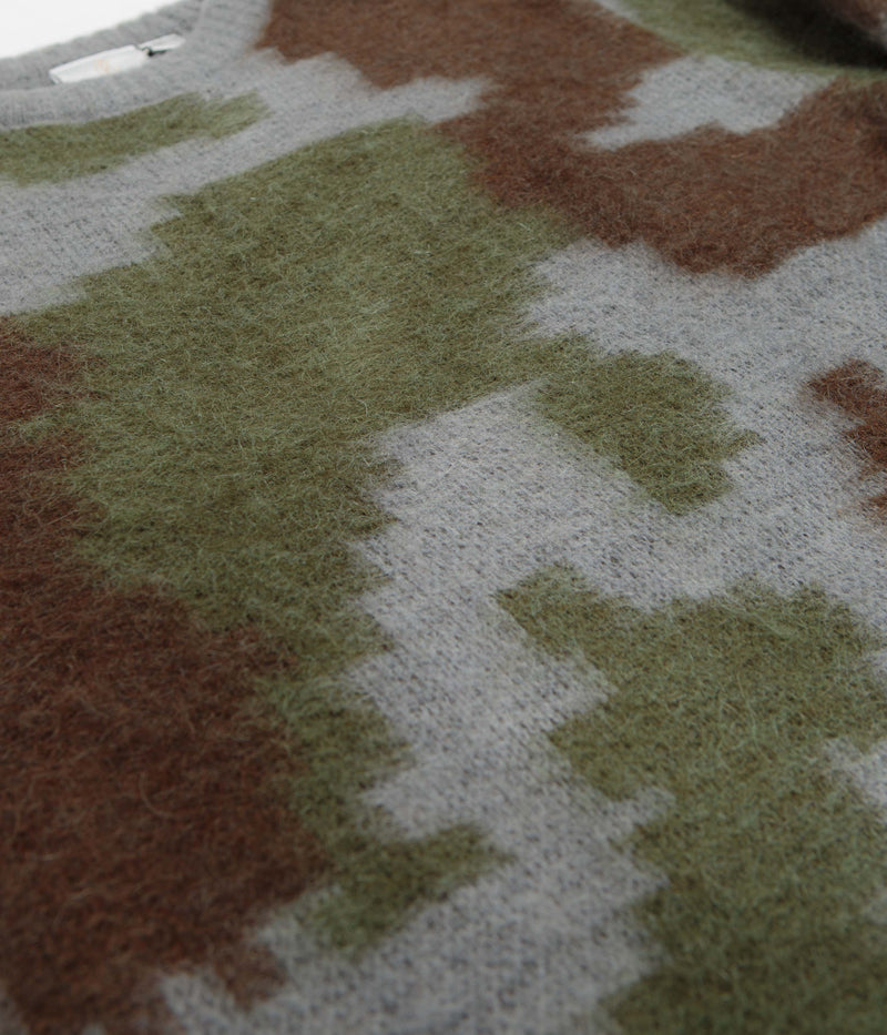 Gramicci Mohair Crewneck Sweatshirt in Jungle Digi Camo