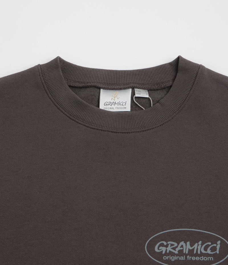 Gramicci Original Freedom Crewneck Sweatshirt in Deep Brown
