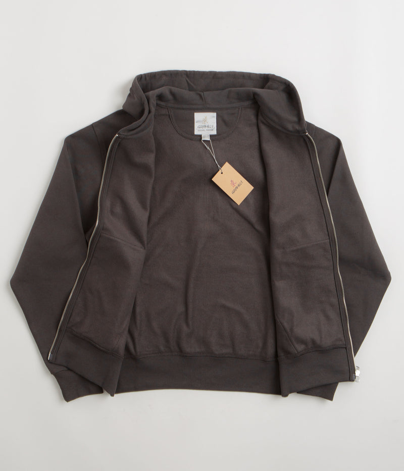 Gramicci Original Freedom Full Zip Hoodie in Deep Brown