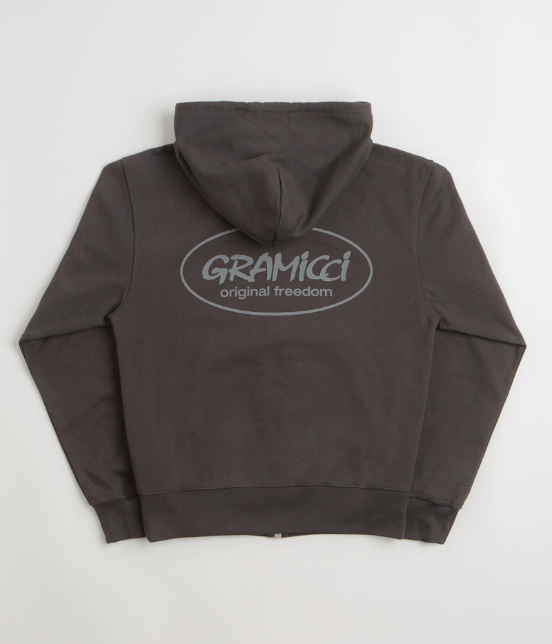 Gramicci Original Freedom Full Zip Hoodie in Deep Brown