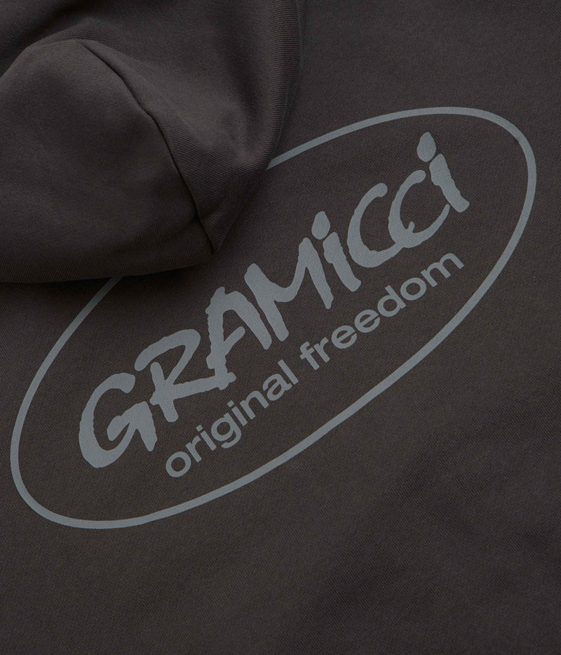 Gramicci Original Freedom Full Zip Hoodie in Deep Brown