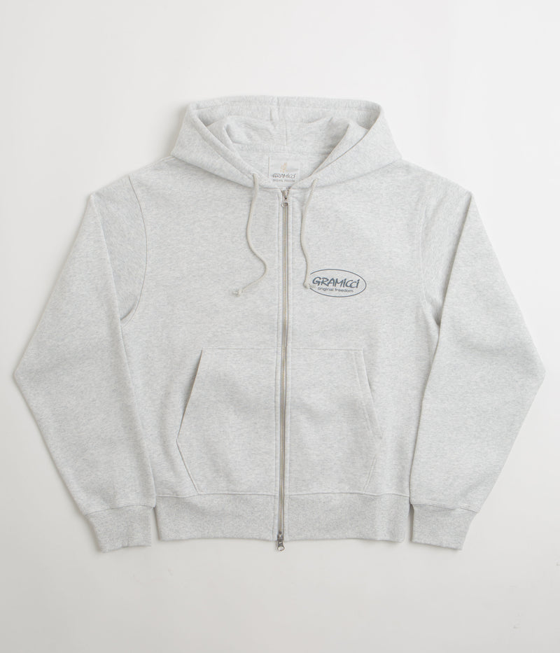 Gramicci Original Freedom Full Zip Hoodie in Heather Ash