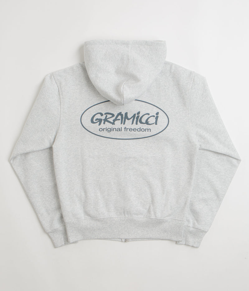 Gramicci Original Freedom Full Zip Hoodie in Heather Ash