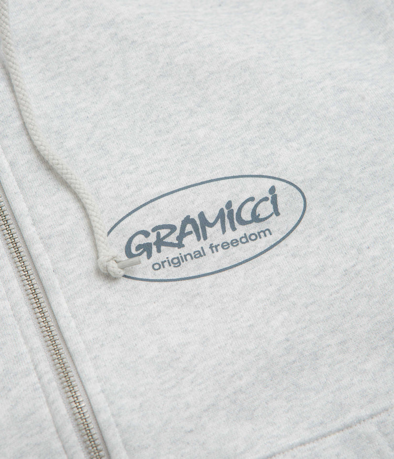 Gramicci Original Freedom Full Zip Hoodie in Heather Ash