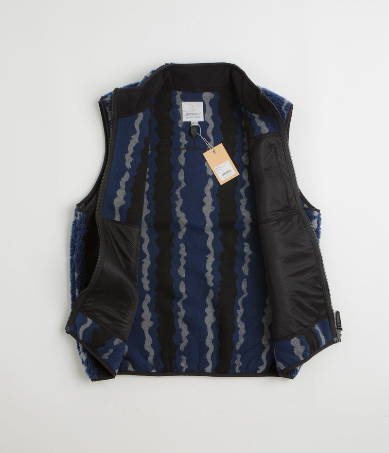 Gramicci Sherpa Vest in Navy Ripple