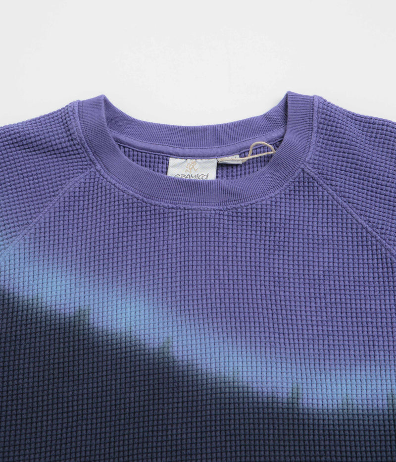 Gramicci Waffle Crewneck Sweatshirt in Gradient Dye