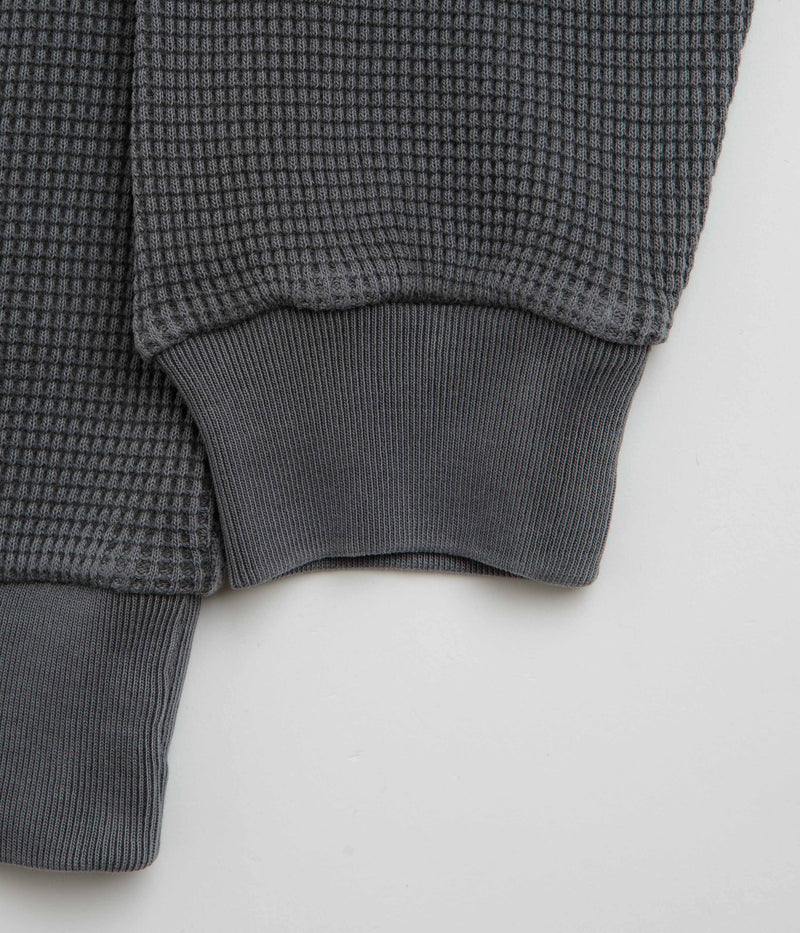 Gramicci Waffle Crewneck Sweatshirt in Pigment Black
