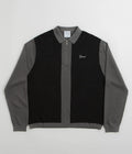 Grand Collection Knit 1/4 Zip Sweatshirt in Grey and Black