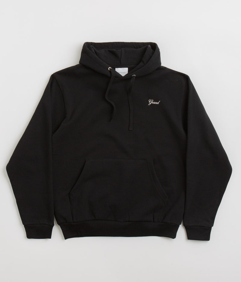 Grand Collection Script Hoodie in Black and Black