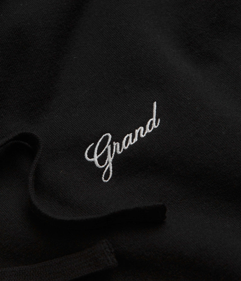Grand Collection Script Hoodie in Black and Black