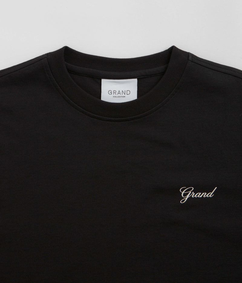 Grand Collection Script T-Shirt in Black and Black