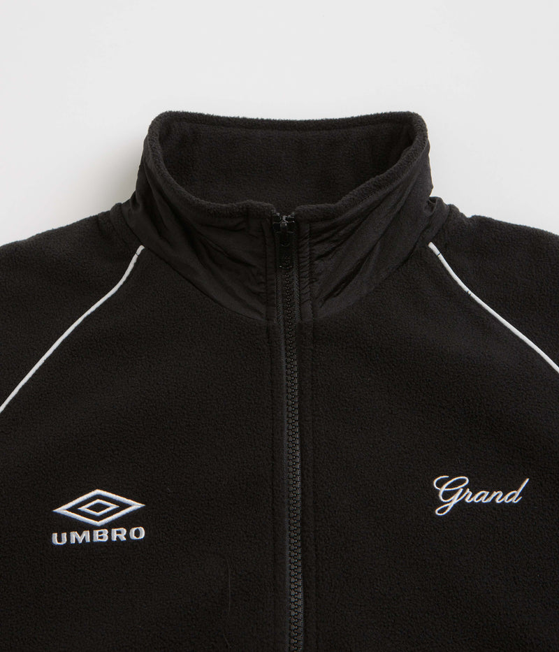 Grand Collection x Umbro 1/4 Zip Micro Fleece in Black and White