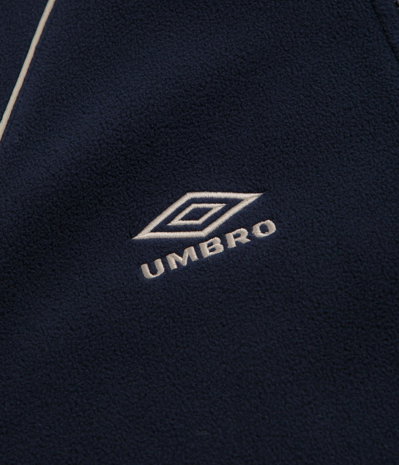 Grand Collection x Umbro 1/4 Zip Micro Fleece in Navy and Cream