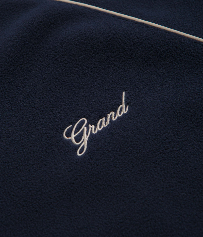 Grand Collection x Umbro 1/4 Zip Micro Fleece in Navy and Cream