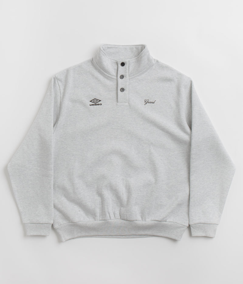 Grand Collection x Umbro Button Collar Sweatshirt in Ash Grey