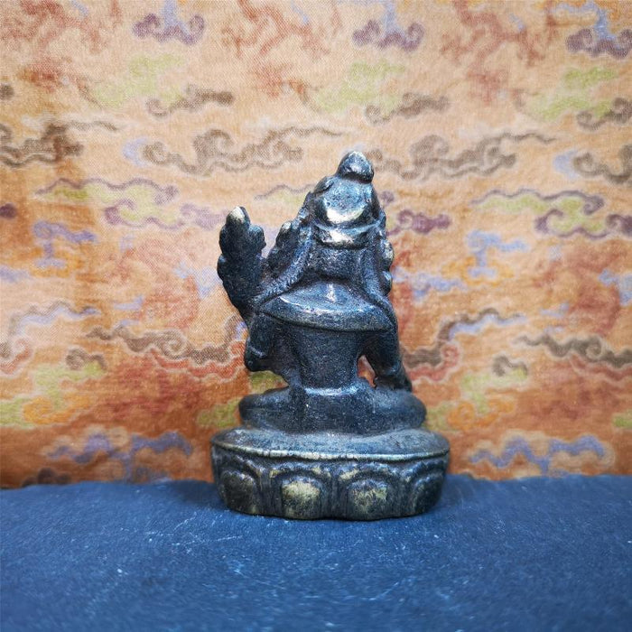 Green Tara 2.28" - Tibetan Buddhist statue, detailed view