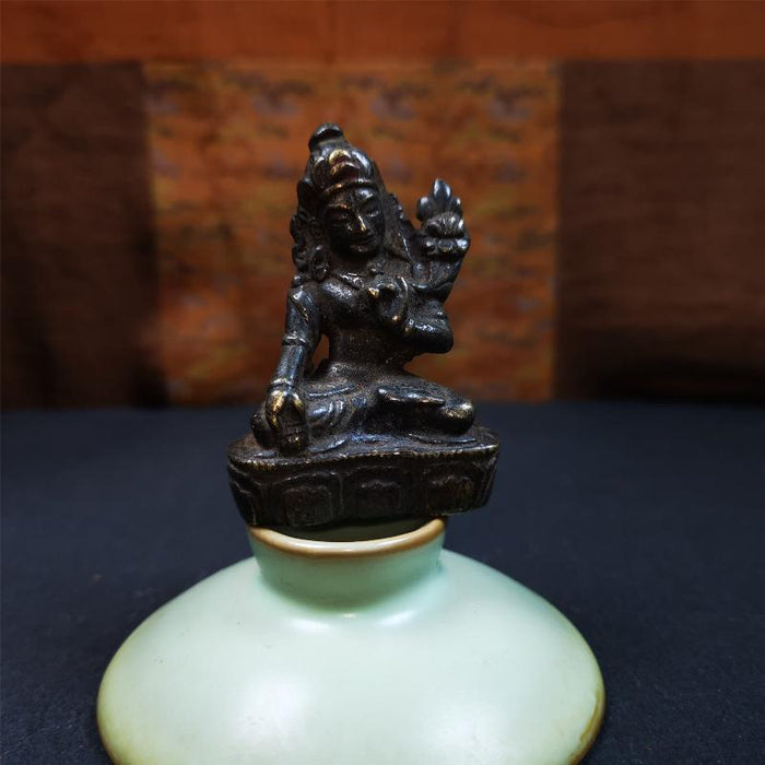 Green Tara 2.28" - Tibetan Buddhist statue, view 5