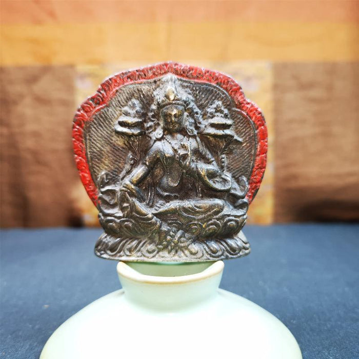 Green Tara Statue 2.16" - Tibetan Buddhist statue, view 5