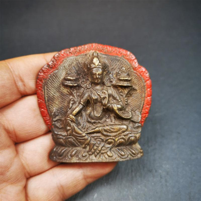 Green Tara Statue 2.16" - Tibetan Buddhist statue, view 7