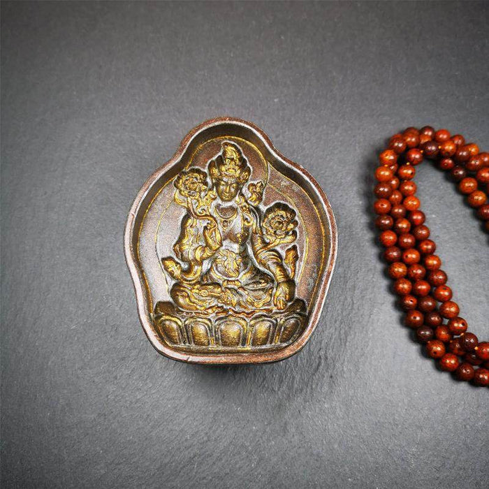 Green Tara Tsa Tsa Mold - Tibetan tsa tsa mold, front view