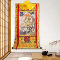 Green Tara Woodblock Thangka Art - Tibetan thangka painting, front view