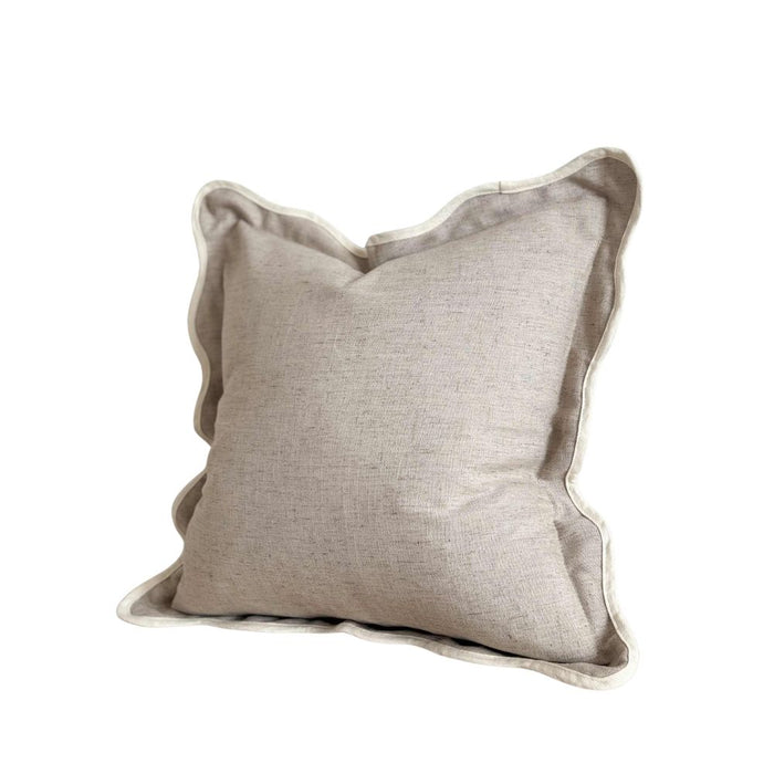 Celine Greige Scalloped Edge Cushion