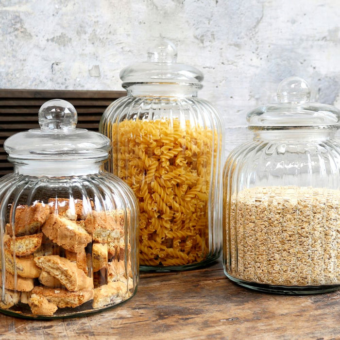 Grooved Storage Jar