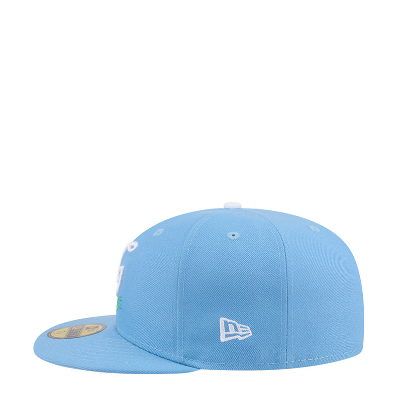 Light blue cap with small white New Era flag logo
