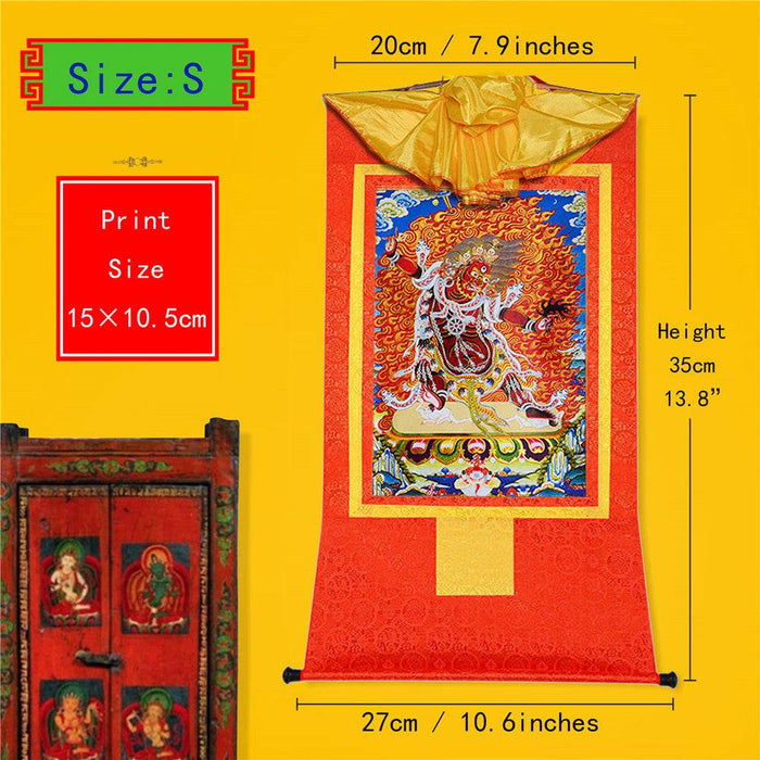 Guru Dragpo-Fierce Emanation of Guru Rinpoche - Tibetan thangka painting, view 6