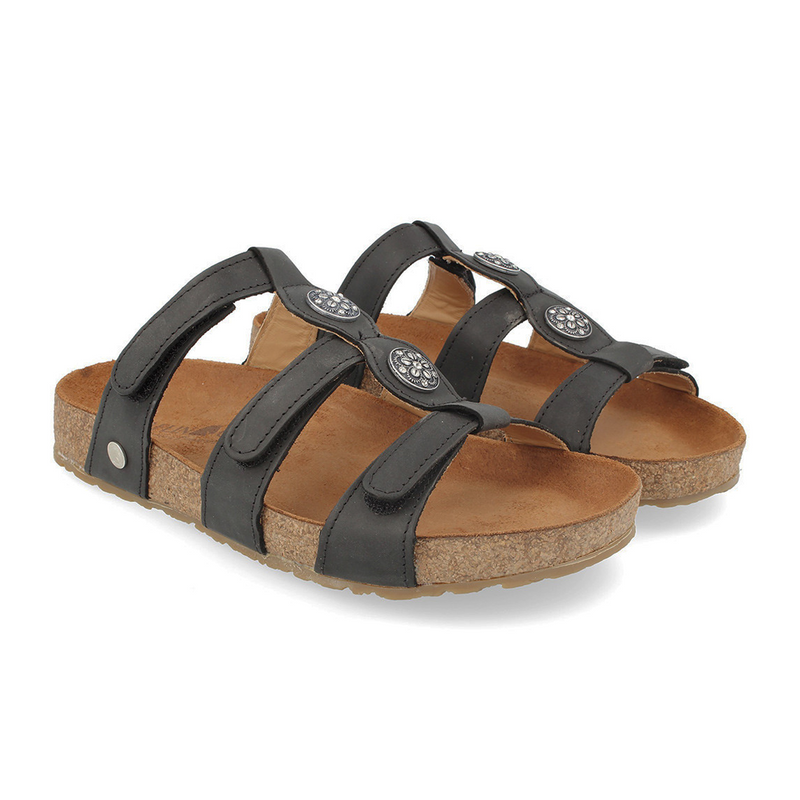 Haflinger Alice Slide Sandal (Women) - Black Sandal - Slide - The Heel Shoe Fitters