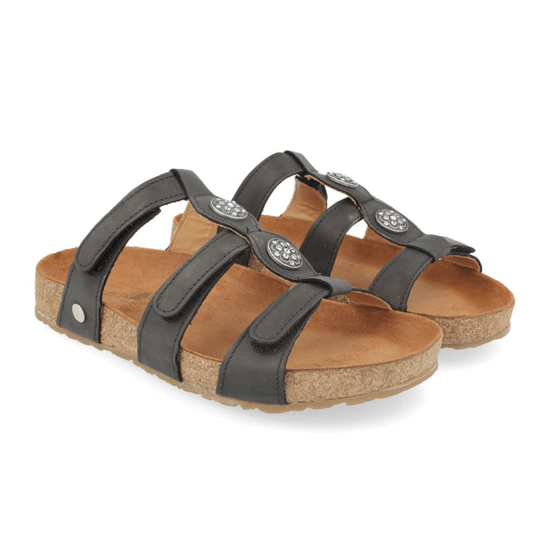 Haflinger Alice Slide Sandal (Women) - Black Sandal - Slide - The Heel Shoe Fitters