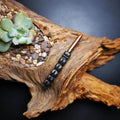Handmad Charm Pendant,Tibetan Cordyceps Sinensis,Made of Cold Iron and Brass - Tibetan Buddhist art, front view