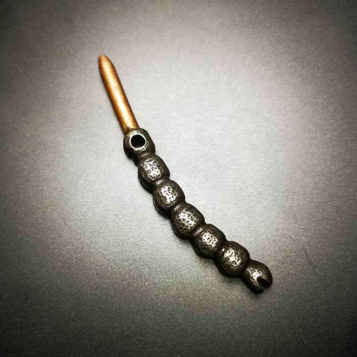 Handmad Charm Pendant,Tibetan Cordyceps Sinensis,Made of Cold Iron and Brass - Tibetan Buddhist art, view 4