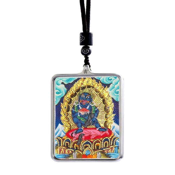 Handpainted Locket Thangka Mahakala - Tibetan thangka painting, view 5