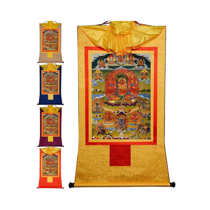 Hayagriva- Wisdom King - Tibetan thangka painting, front view