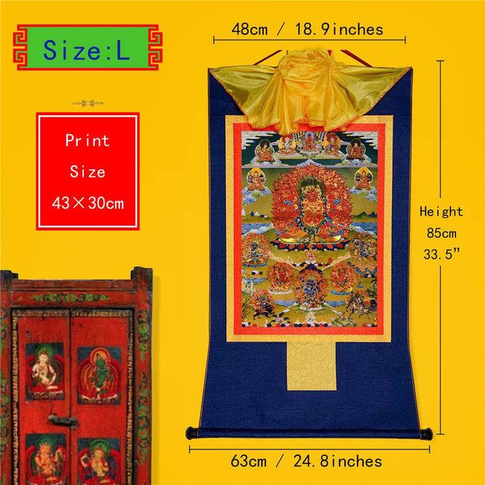 Hayagriva- Wisdom King - Tibetan thangka painting, view 4