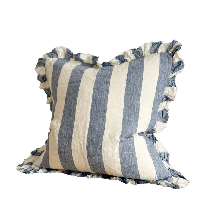 Heidi Blue Stripe Cushion