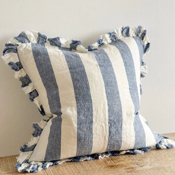 Heidi Blue Stripe Cushion