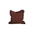 Heidi Dark Brown Ruffle Cushion