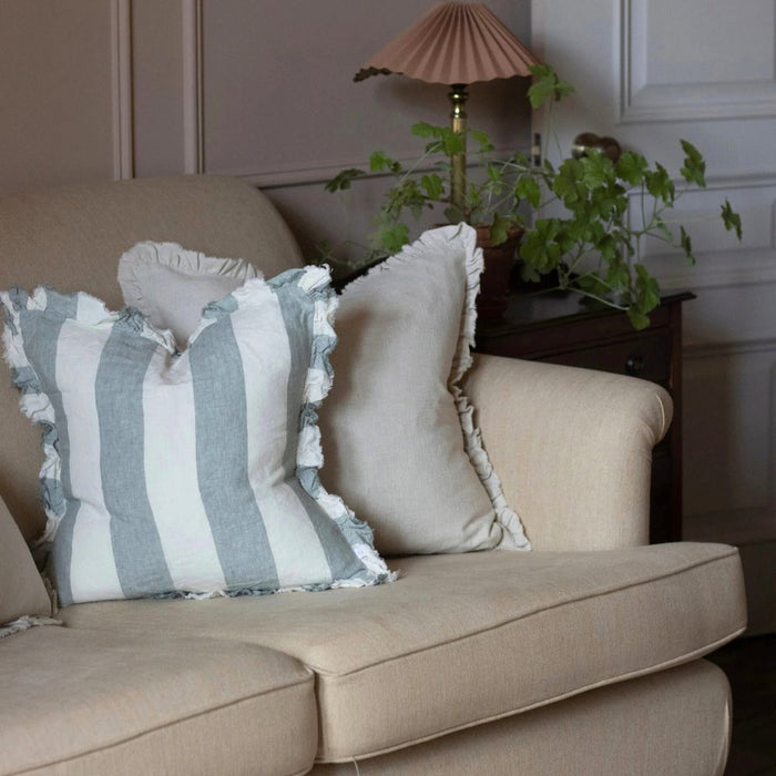 Heidi Teal Wide Stripe Cushion