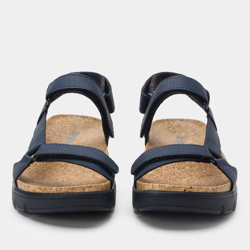 Henna Netted Navy Sandal | Alegria Shoes
