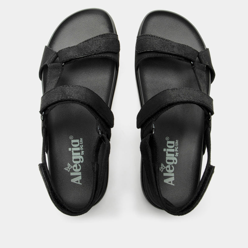 Henna They Call Me Mellow Black Sandal | Alegria Shoes