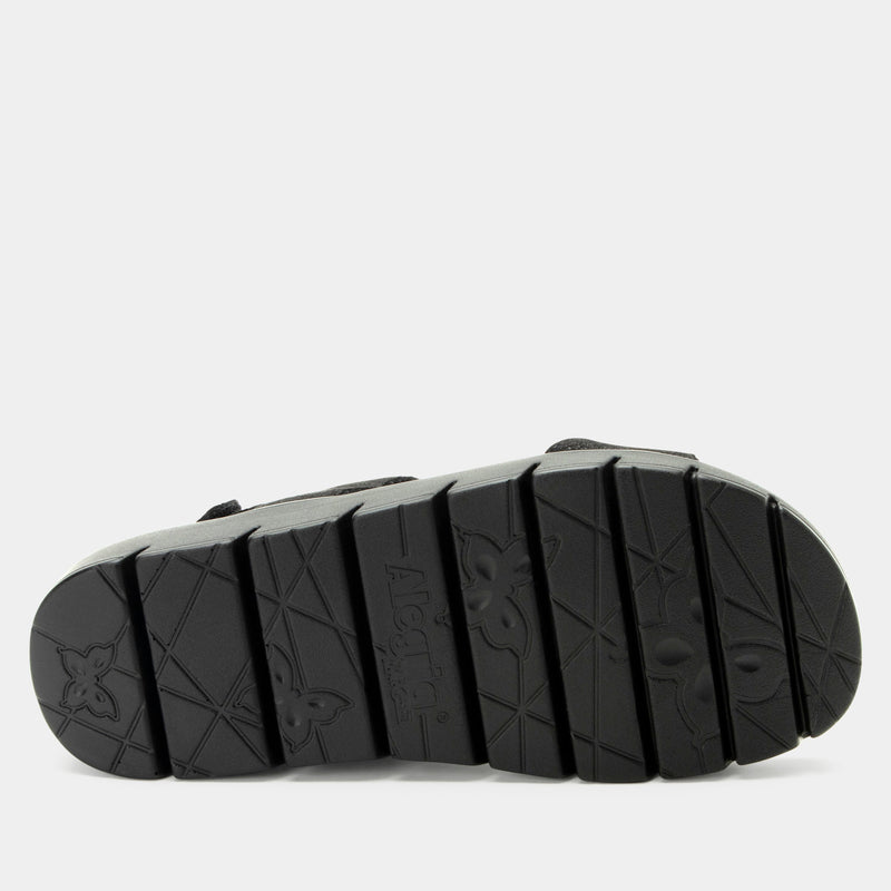 Henna They Call Me Mellow Black Sandal | Alegria Shoes
